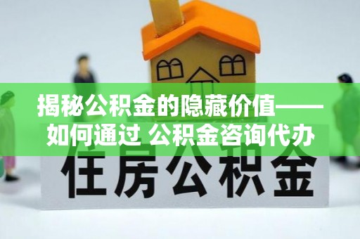 崖州揭秘公积金的隐藏价值——如何通过 公积金咨询代办提取 优化财富管理