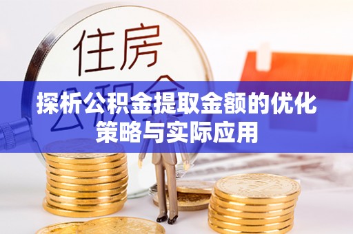 崖州探析公积金提取金额的优化策略与实际应用