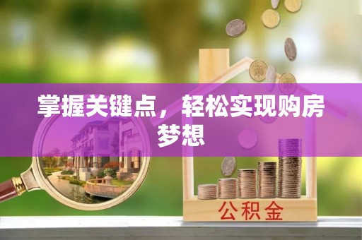 崖州掌握关键点，轻松实现购房梦想
