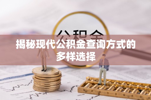 崖州揭秘现代公积金查询方式的多样选择