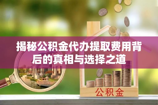 崖州揭秘公积金代办提取费用背后的真相与选择之道