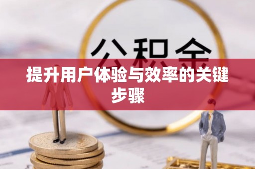 崖州提升用户体验与效率的关键步骤