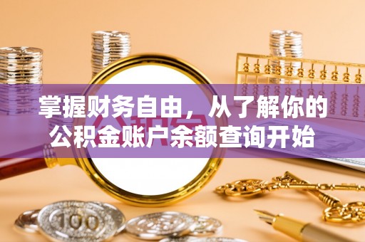 崖州掌握财务自由，从了解你的公积金账户余额查询开始