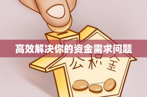 崖州高效解决你的资金需求问题