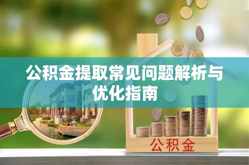 崖州公积金提取常见问题解析与优化指南