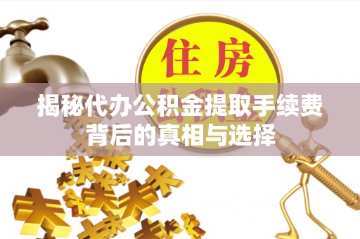 崖州揭秘代办公积金提取手续费背后的真相与选择