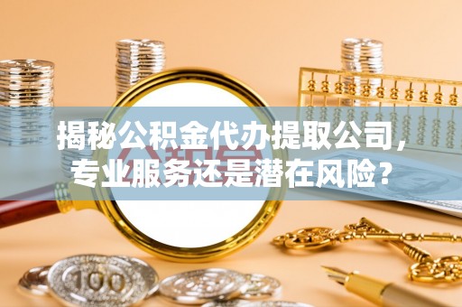 崖州揭秘公积金代办提取公司，专业服务还是潜在风险？