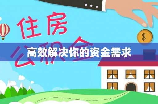崖州高效解决你的资金需求