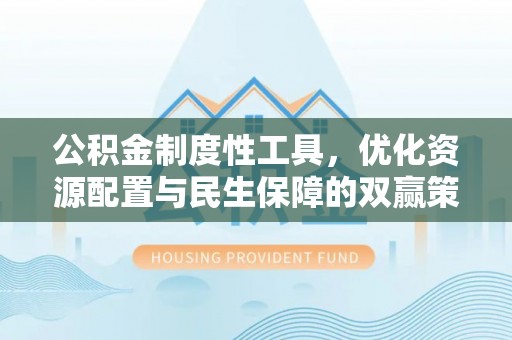 崖州公积金制度性工具，优化资源配置与民生保障的双赢策略