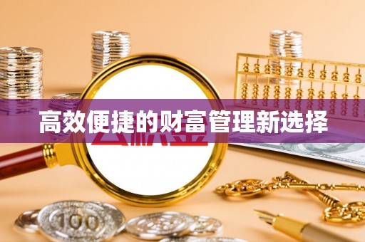 崖州高效便捷的财富管理新选择